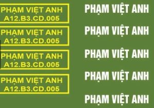 In tem áo bộ đội giá rẻ - in tem áo bộ đội, tên ủi áo quân phục, biển tên bộ đội, quân nhân, chiến sĩ, quân đội, .... alo 0975 943 109
